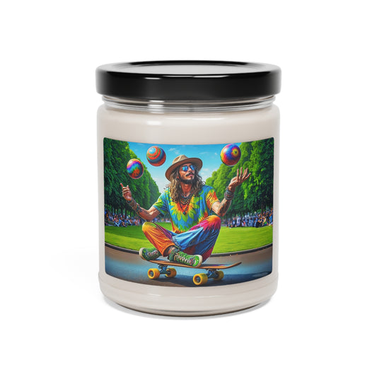 Celestial Juggler A Tie-Dye Symphony of Freedom Scented Soy Candle, 9oz