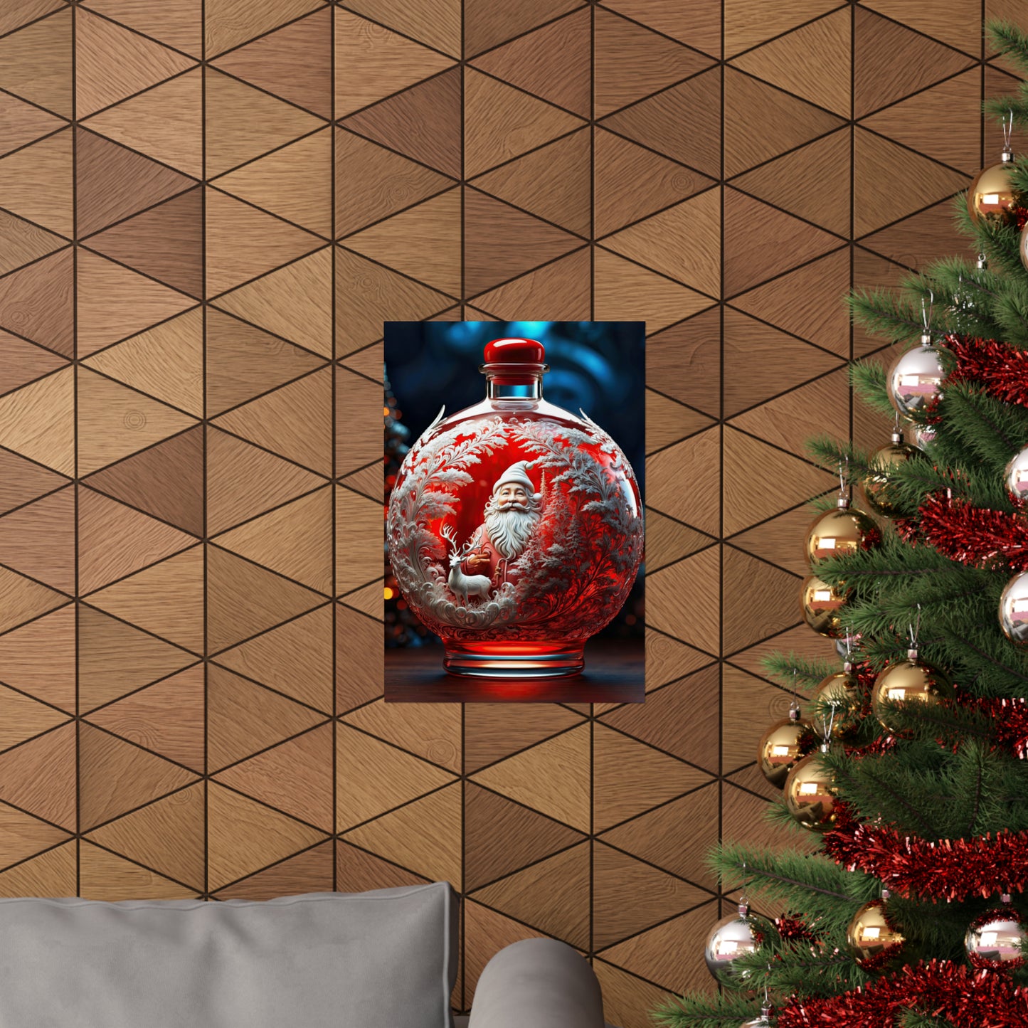 Enchanted Elixirs: A Christmas Kaleidoscope Matte Vertical Posters